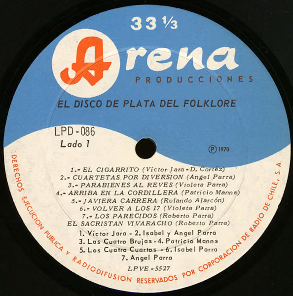 El Disco de Plata del Folklore, side 1 (cover)