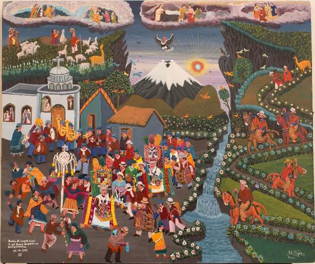 Corpus Christi. The Inti Raymi of our ancestors (painting)