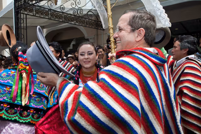 Prioste mayor of the Corpus Christi festival, Quito 2013 (9602943160)