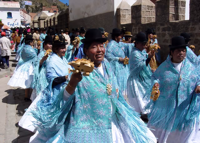Fiesta day in Copacabana, Bolivia
