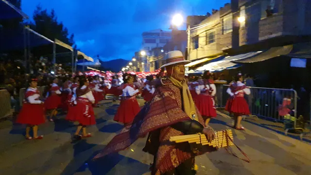 Copper-toned skin adorns Andean music