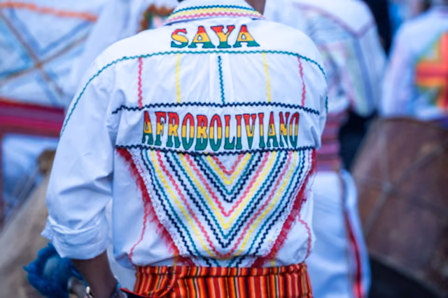 Traditional costume of the Afro-Bolivian saya