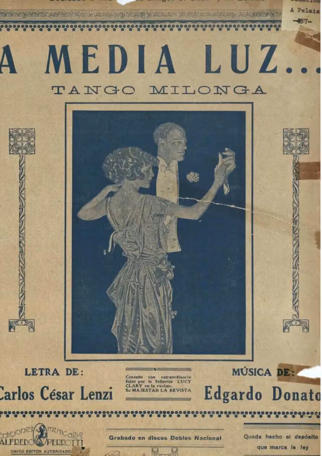 A media luz (partitura) — Página 1