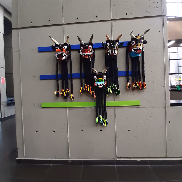 Máscaras de diablicos de Túcume (taller Martín Granados)