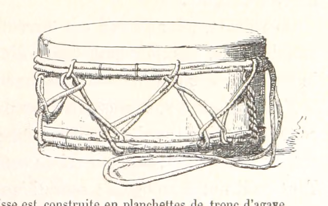 Drum, illustration from 'Pérou et Bolivie' (1880), scan 000101
