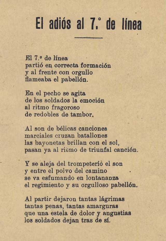 Original lyrics of «Adiós al 7.° de Línea»