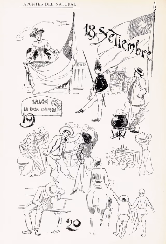 Apuntes al natural de las Fiestas Patrias de Chile, 1904