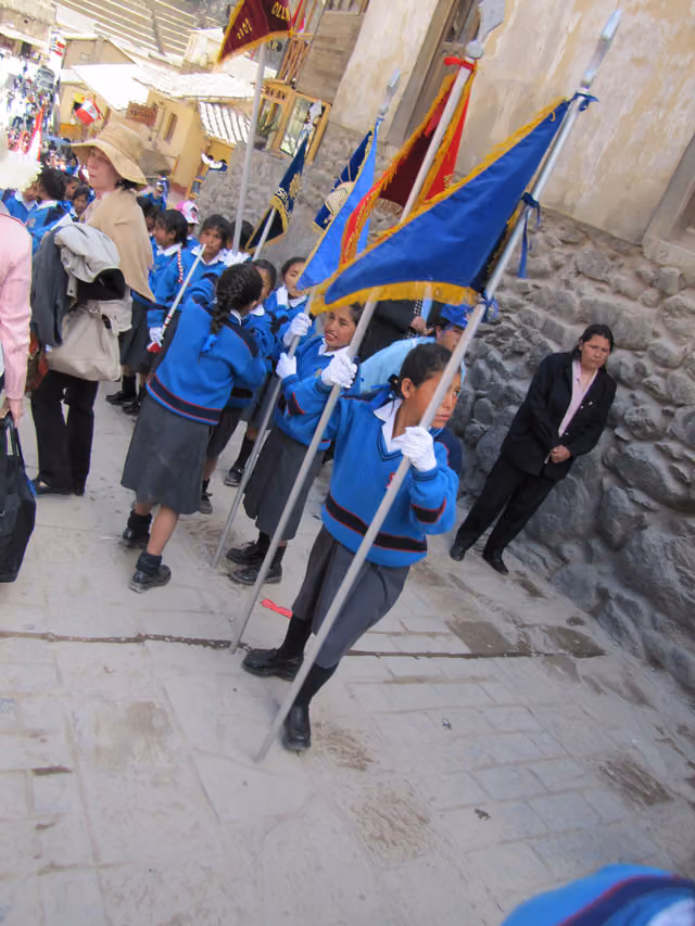 Independence Day parade in Ollantaytambo, 2010 (2)