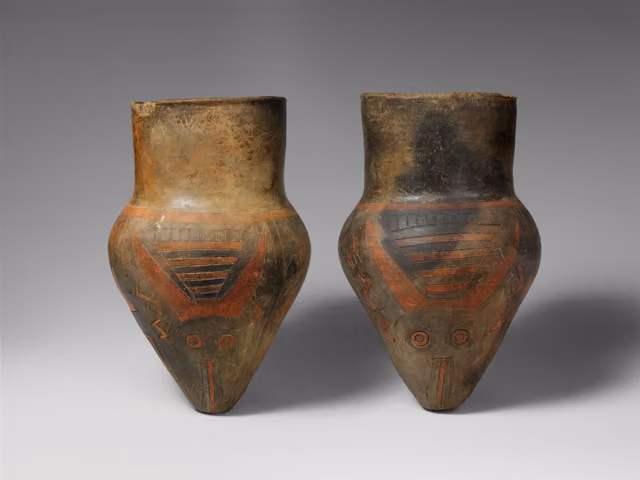 Ceramic drum, Paracas (MET DP237015, c. 300–200 B.C.)