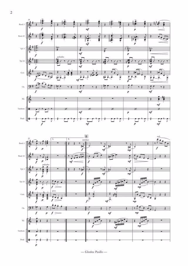 Pasillo Glorita (score) — Page 2