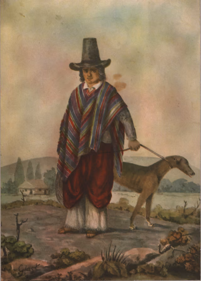 Gaucho con galgo (Mendoza)