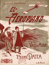 Tapa de la partitura del vals El aeroplano — Página 1