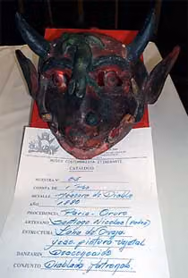 Diablada mask from 1880, Paria (Oruro)
