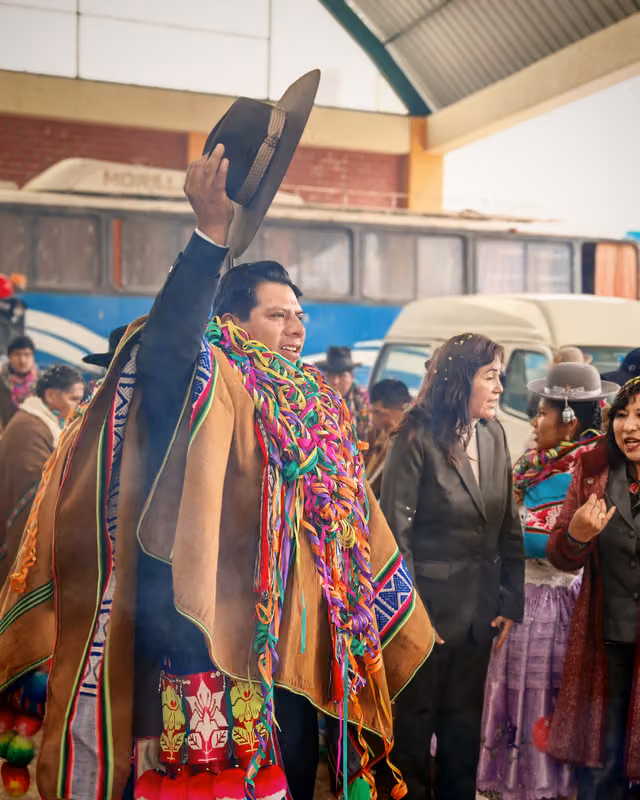 Greeting by the senior authority on Carnival Monday in Ácora