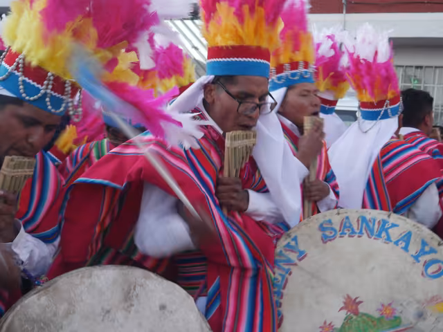 Musicians at the Virgin of Candelaria festival