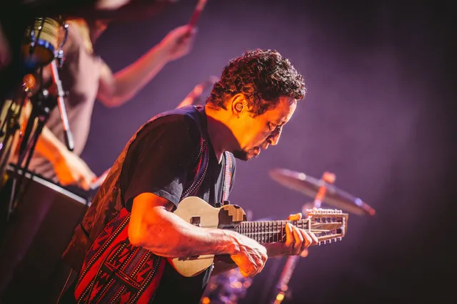 Brahim Fribgane playing charango (charango by Mariano Delledonne)