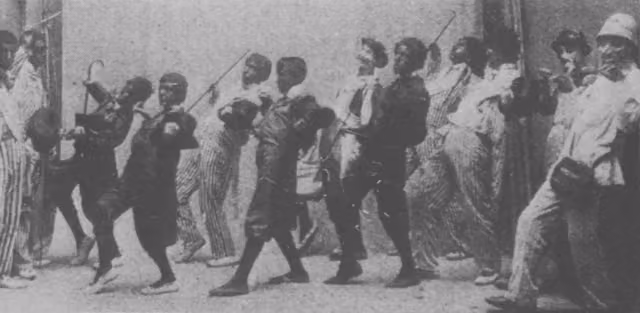 Carnival comparsa in Buenos Aires (c. 1900)