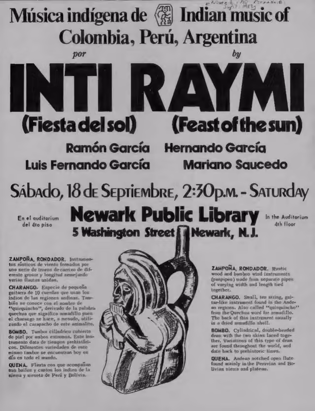 Inti Raymi (indigenous music of Colombia, Peru and Argentina)