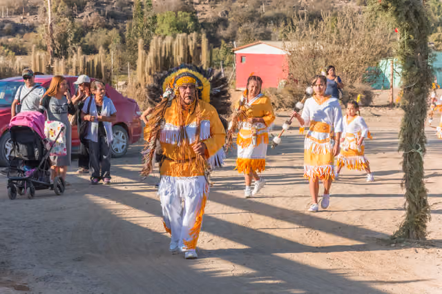 Baile religioso en el Divisadero de Punitaqui