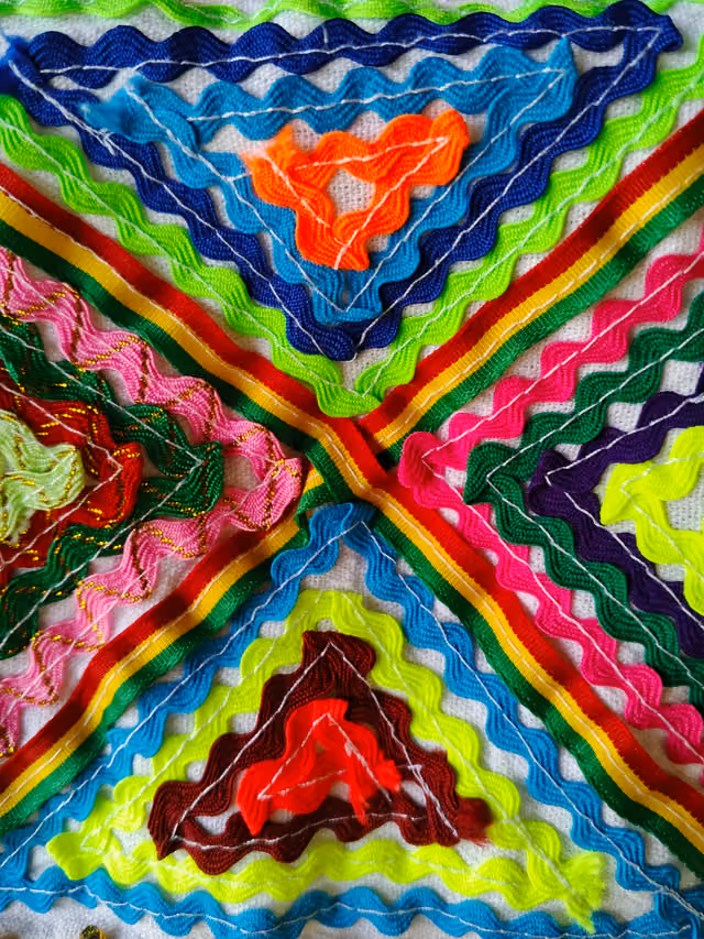 Embroidery on the Afro-Bolivian saya costume (2025)
