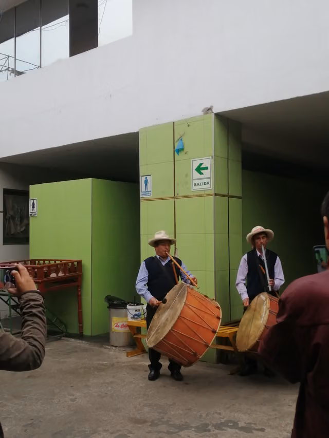 The chirocos, musicians who accompany the dances
