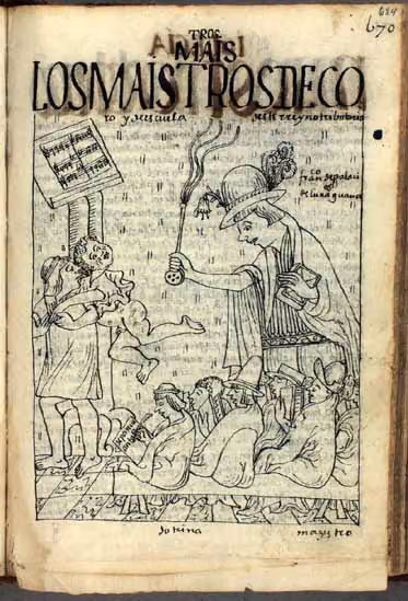 Los ayudantes indígenas de la parroquia (Guaman Poma, p. 684)