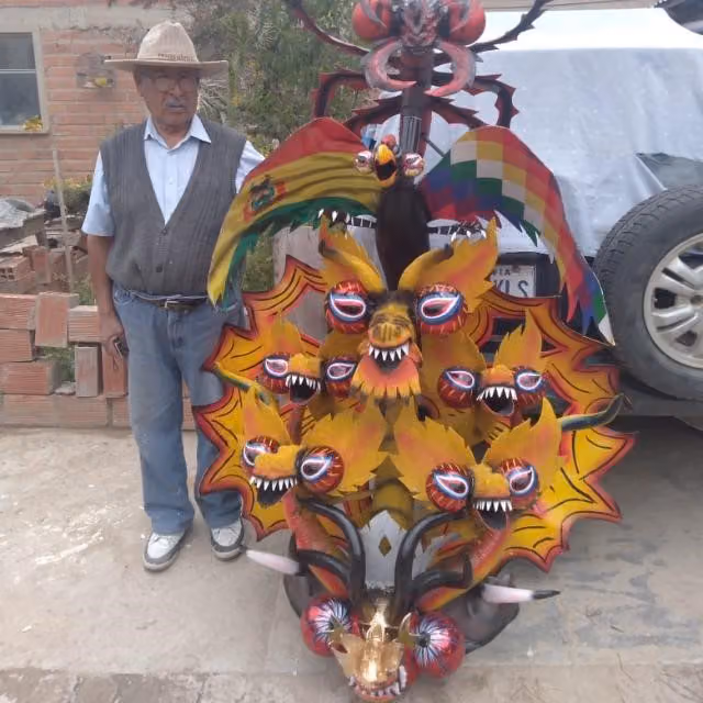 Devil mask for the Diablada of Oruro (2020)