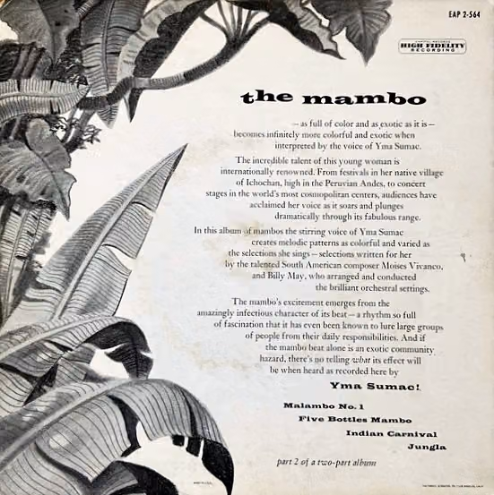 Yma Sumac – Mambo!, Part 2 (Back)