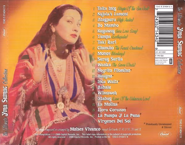 Yma Sumac – The Ultimate Yma Sumac Collection (Contraportada y lomo)