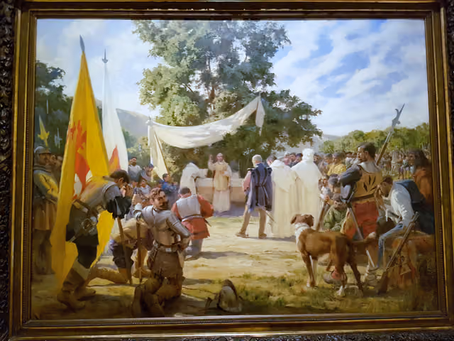 The first mass celebrated in Chile