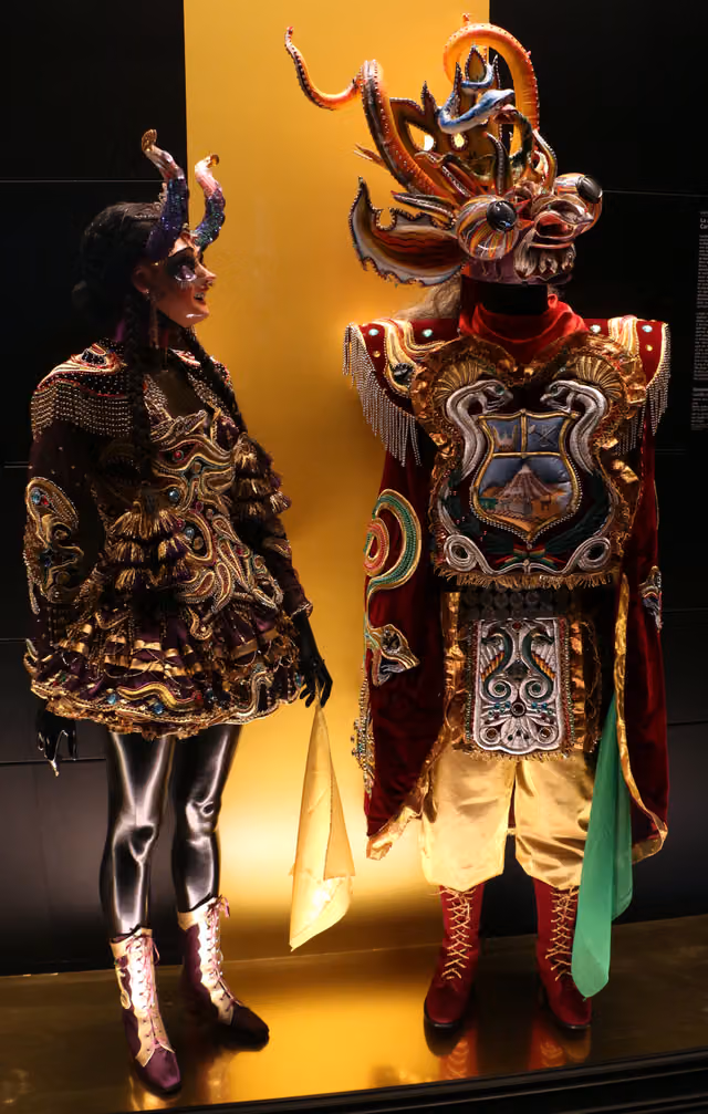Diablada mask: Lucifer and devil-woman (1999)