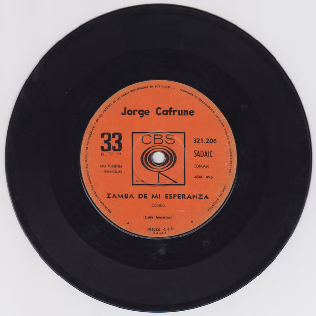 Vinyl single «Zamba de mi esperanza»