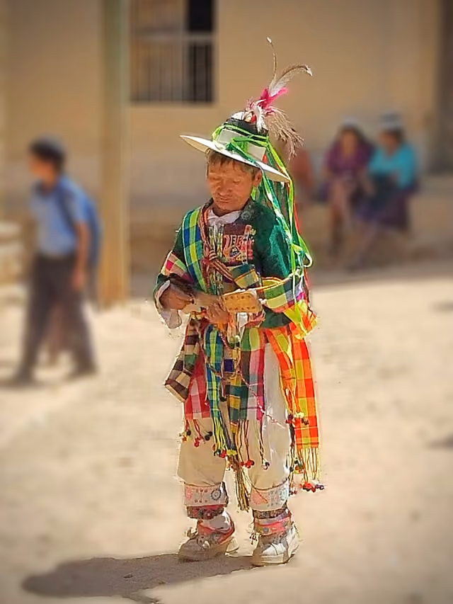 Elderly Andean man in traditional dress, Potosí