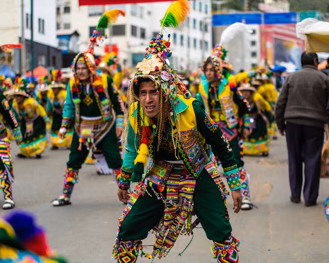 Tinku dancer in Bolivia