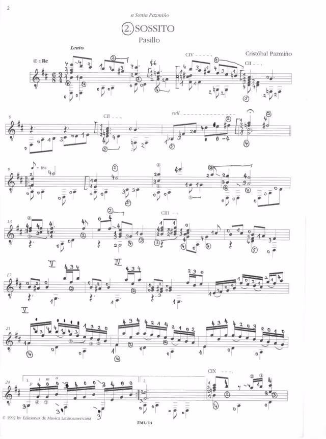 5 Ecuadorian pieces for guitar — Page 3