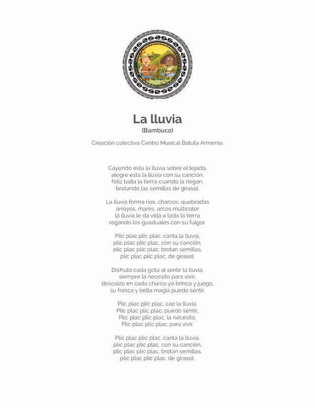 Batuta Armenia: La lluvia (score)