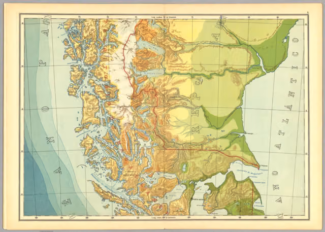 School map of Chile (1911), Justus Perthes, Gotha