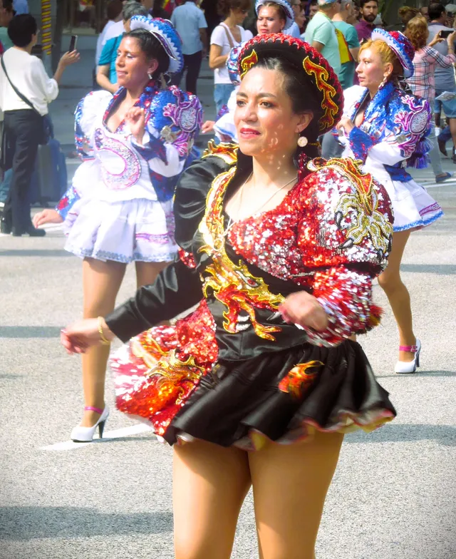 Caporales in parade, Barcelona