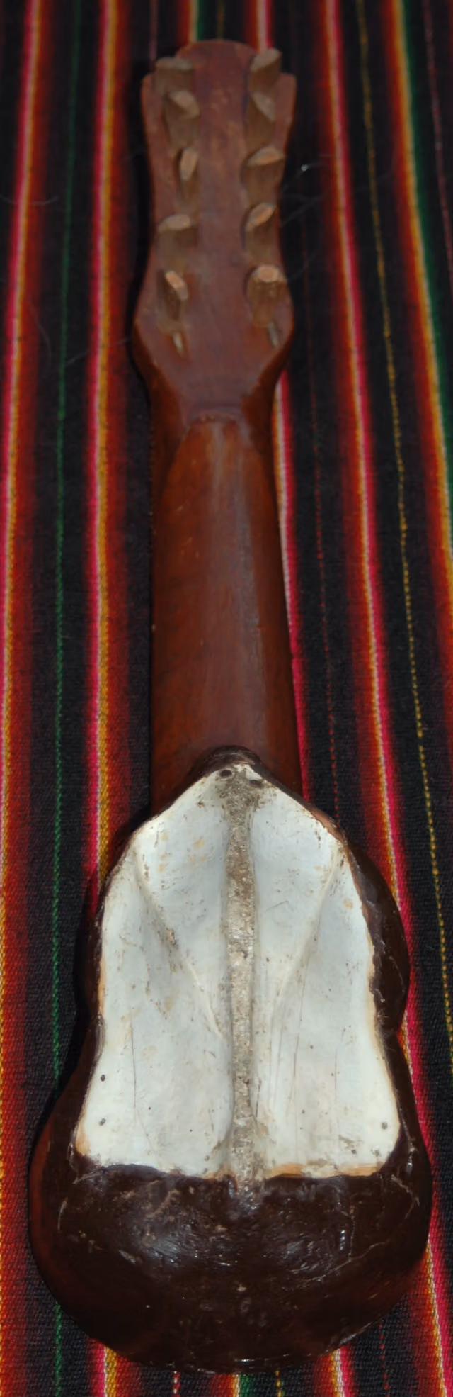 Charango made from condor breastbone, back