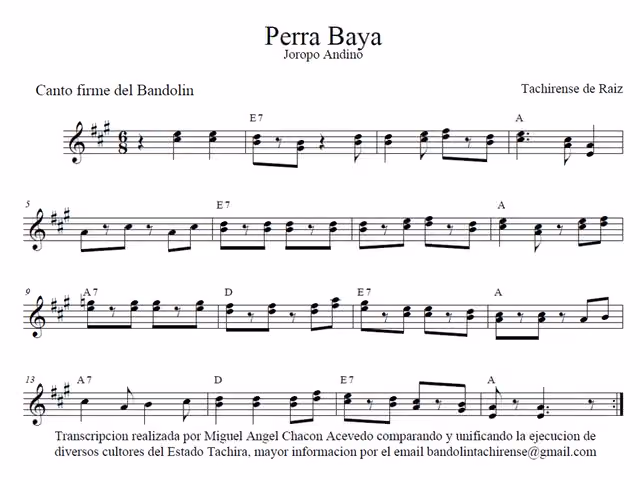 Perra Baya (transcripción)
