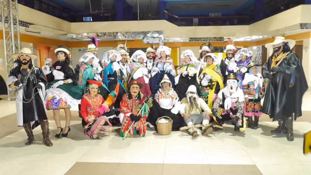 Group of tunantero dancers
