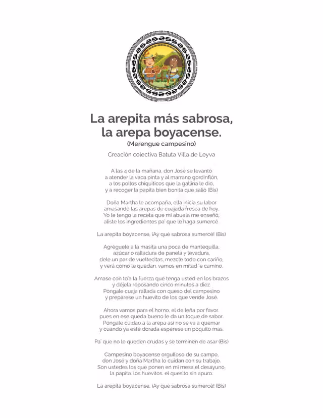 Batuta, Villa de Leyva: La arepita más sabrosa (La arepita boyacense) — Página 1