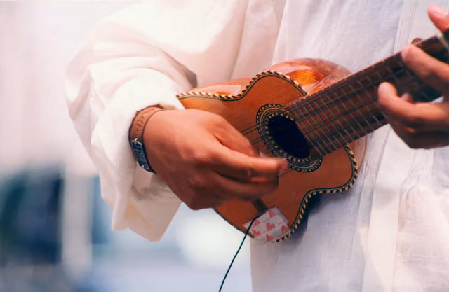 Charango: ten-string instrument played at a Latino festival
