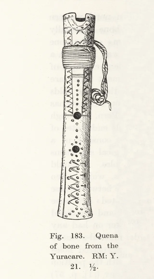 Quena de hueso, yuracaré (Sudamérica)