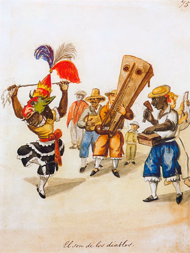 The son de los diablos (watercolor by Pancho Fierro)