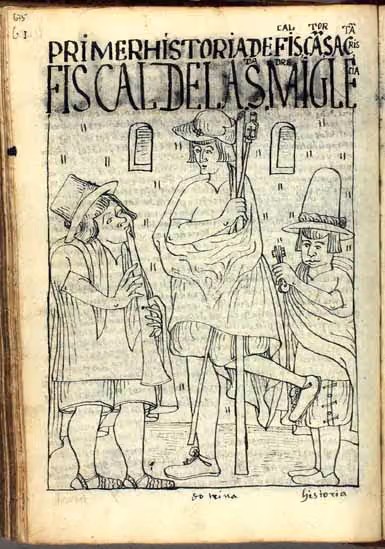 Los ayudantes indígenas de la parroquia (Guaman Poma, p. 675)