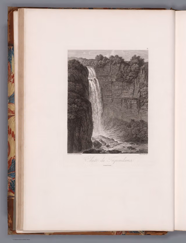 Salto del Tequendama (lámina de Humboldt, 1810)